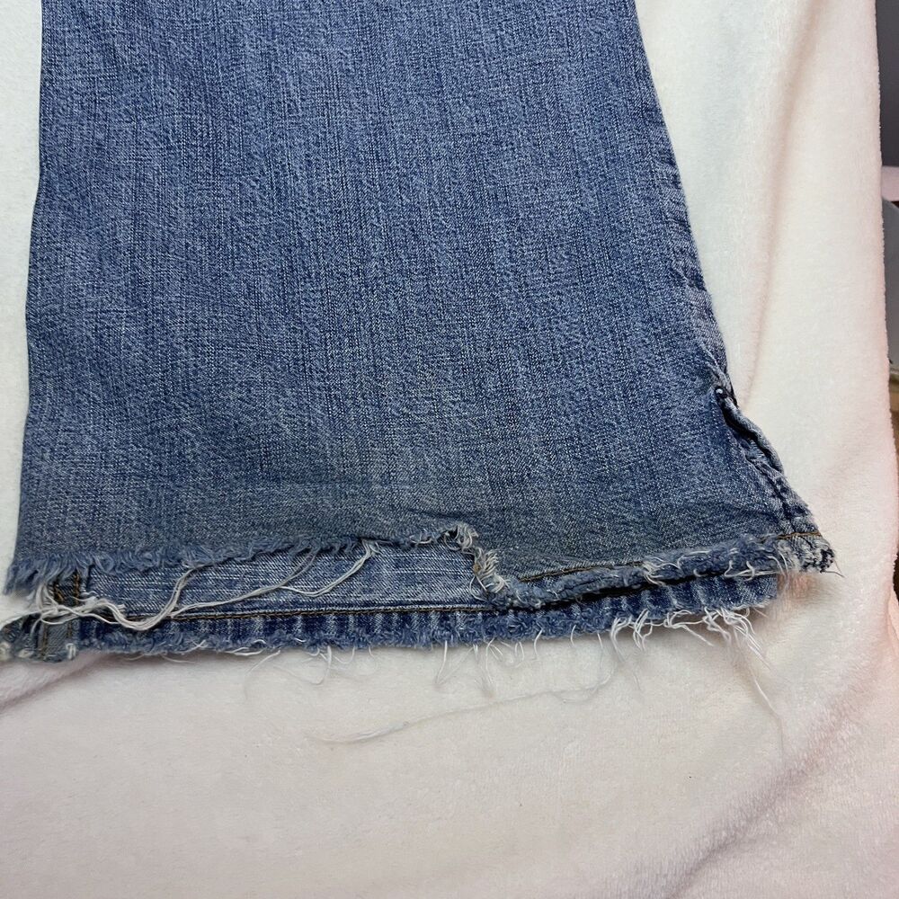 Vintage Y2K Lucky Brand Dungarees Jeans 8/29 USA Flare Split Hem Gene Montesano - Picture 7 of 10
